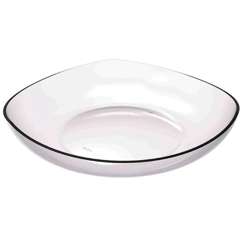 Kit 3 Cestas para Frutas Verduras Fruteira de Mesa Transparente 3,5L Trio Crippa Bancada