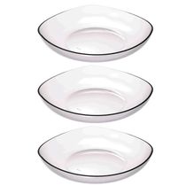 Kit 3 Cestas para Frutas Verduras Fruteira de Mesa Transparente 3,5L Trio Crippa Bancada