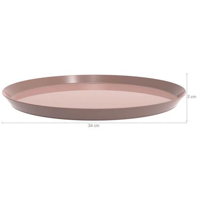 48 Bandejas Redondas Amêndoa 34cm para Servir Bar Restaurante Bubble Crippa