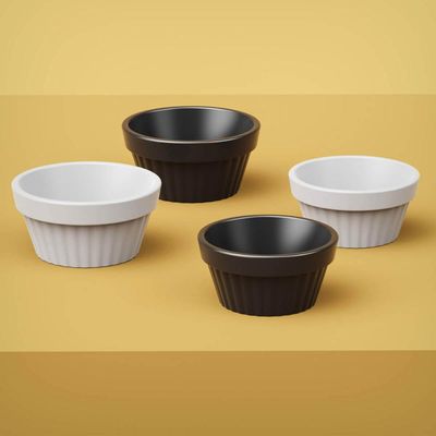 40 Ramekins 60ml Pretos Molheira Servir Maionese Shoyu Potinho Pequeno Uno Plástico