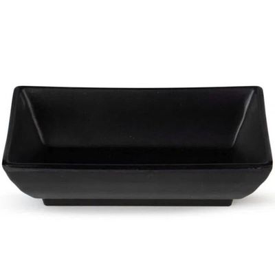 40 Potes de Shoyu Retangulares 60ml Preto Molheiras Restaurante 10x6x3cm