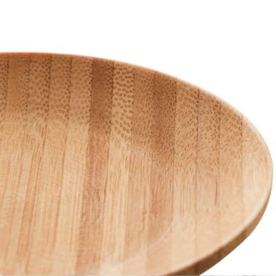 24 Pratos de Bambu 11x1,5cm Servir Bares Casa de Eventos Pet