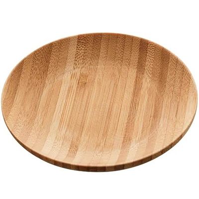 24 Pratos de Bambu 11x1,5cm Servir Bares Casa de Eventos Pet