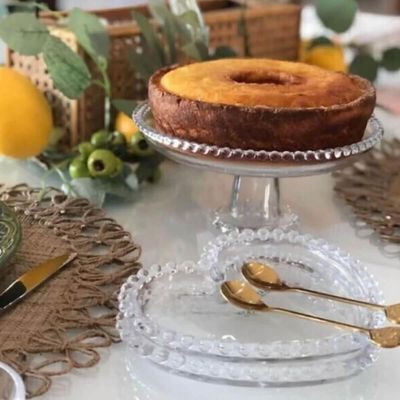 10 Boleiras de Cristal com Pedestal Porta Bolo Doces Salgado