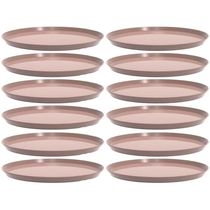 Conjunto 12 Bandejas Redondas 28cm Servir Amêndoa Bar Restaurante Bubble Crippa