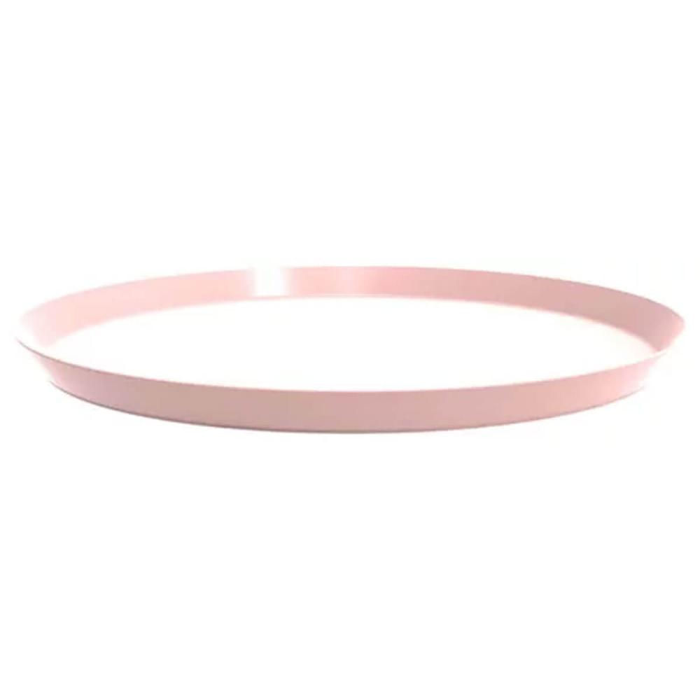 12 Bandejas Redondas 34cm Rosa Buffet Festa Doce Salgado Crippa Bubble