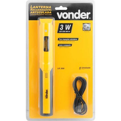 Lanterna recarregável de inspeção articulada LED COB LR 500 VONDER