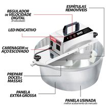Misturador Elétrico Automático para Massas de Doces e Salgados 21 Litros Bivolt Inox Saro