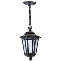 Pendente Grego Externo Luminária 18x58cm Bivolt Preto Dital Termoplástico