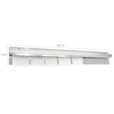 Porta Comandas de Parede para Restaurante Bar 60cm Aço Inox com Esferas de Vidro Domama