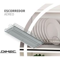 Escorredor de Pratos Louças Aéreo 670mm Fixo Embutir Elevatta Bandeja Inox Dimec