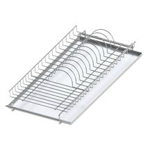 Escorredor de Pratos Louças Aéreo 670mm Fixo Embutir Elevatta Bandeja Inox Dimec