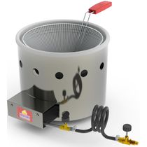 17435254224878 Fritadeira Tacho 3 Litros a Gás Aço Inox Frituras Salgados