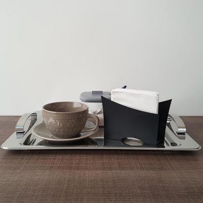 Kit 30 Suportes Porta Guardanapos De Papel Para Mesa Uz Preto