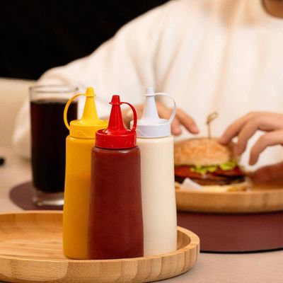 Kit 48 Bisnagas Molhos 400ml Restaurante Ketchup Mostarda Ma Transparente