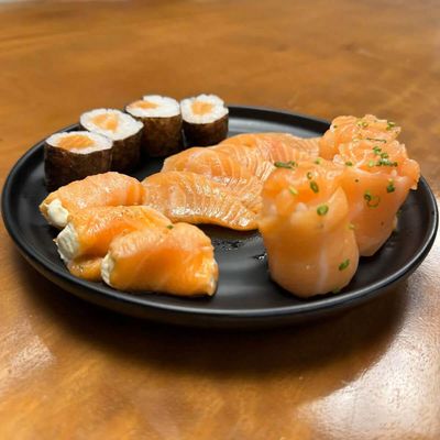 Jogo 12 Pratos Rasos Pretos Melamina 25,5cm Restaurante Bar Sushi Entradas Tóquio Lyor