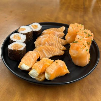 Jogo 12 Pratos Rasos Pretos Melamina 25,5cm Restaurante Bar Sushi Entradas Tóquio Lyor