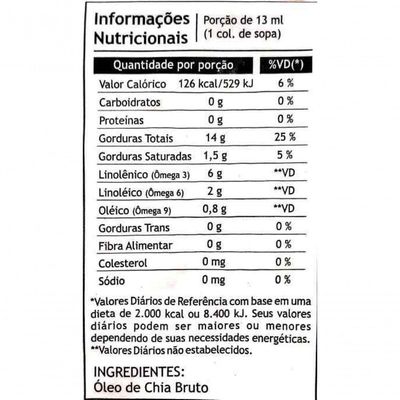 Kit 2 Óleo De Chia Extra Virgem Pazze 250Ml