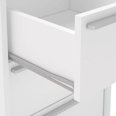 Gaveteiro Maia 3 Gavetas 4 Rodízios Politorno Branco Branco
