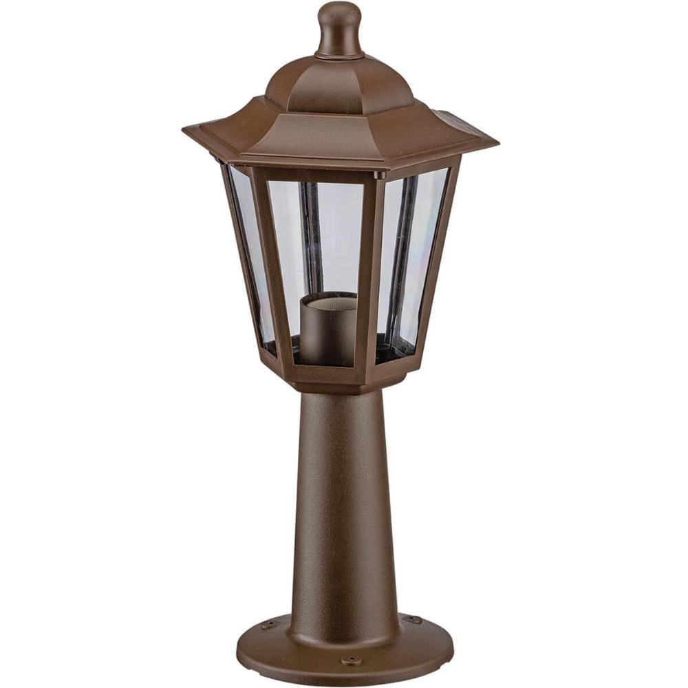 Poste Balizador para Jardim Colonial Marrom 18x44cm Dital Luminária de Chão Linha Grega