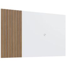 Painel Para Tv até 65 Polegadas Ripado em Branco e Mel 180cm Prodecor