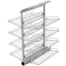 Sapateira Deslizante com 8 Prateleiras 44x22cm e Corrediças Masutti Copat em Aço Carbono
