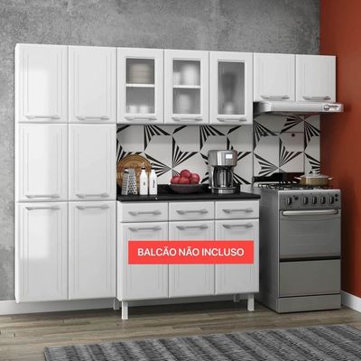 Cozinha De Aço Compacta 3 Peças Rose Cr6101 Branco
