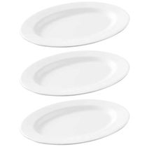 Kit 3 Travessas de Melamina Bandeja Oval Servir Porções Peti