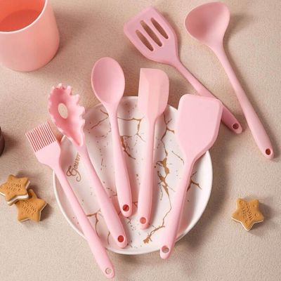 Kit 3 Conchas de Cozinha 27cm Silicone Rosa para Servir Sopa Feijão Molhos Ou