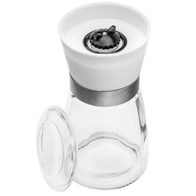 Kit 24 Moedores de Sal e Pimenta 170ml Manual Vidro Triturador Moinho Cerâmica Lyor