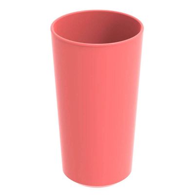 Kit 48 Copos de Plástico Altos 500ml Refeitório Escola Crippa Rosa Goiaba
