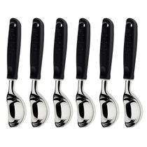 Kit 6 Conchas de Servir Sorvete Tramontina Utilitá Pegador Sorveteria Restaurante Preto
