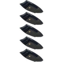 Conjunto 5 Barcas para Sushi Comida Japonesa Oriental Pretos Uno Coza Plástico 27,5x13cm