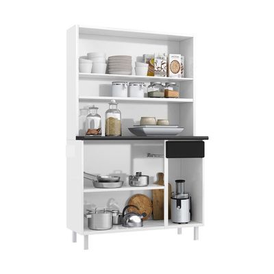 Armário De Cozinha De Aço Kit Triplo 105cm Rose Smart Branco