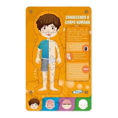 Quebra-cabeça Steam Conhecendo O Corpo Humano 60 Peças 50498 Xalingo