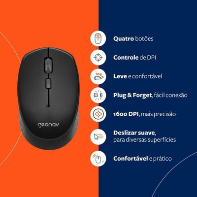 Mouse Office Sem Fio Geonav