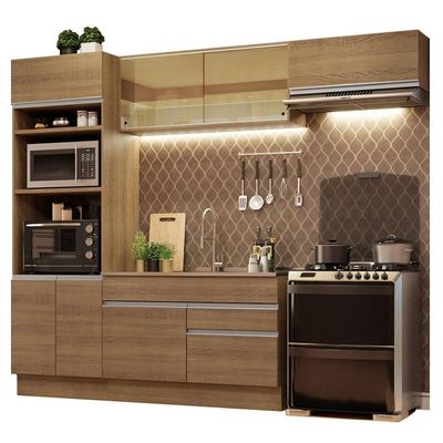 Cozinha Completa 270011 Com Armário E Balcão RusticRustic
