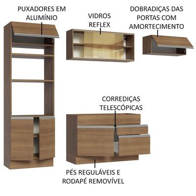 Cozinha Completa 270011 Com Armário E Balcão RusticRustic