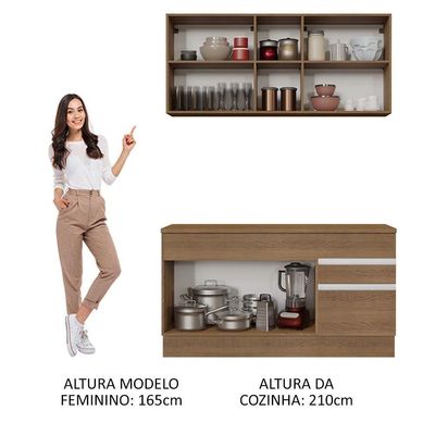 Cozinha Compacta 150001 Com Armário E Balcão RusticRustic