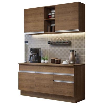 Cozinha Compacta 150001 Com Armário E Balcão RusticRustic