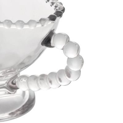 Molheira Pearl Wolff 140ml Cristal Porta Molhos Azeites e Caldas para Mesa Posta Transparente