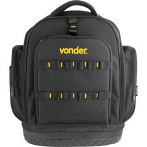 Mochila para Ferramentas Profissional Reforçada Base Borracha Vonder Preta