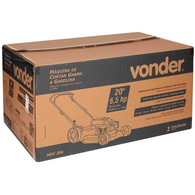Máquina a Gasolina para Cortar Grama 20" 65hp Vonder com 7 Posições MGV 206