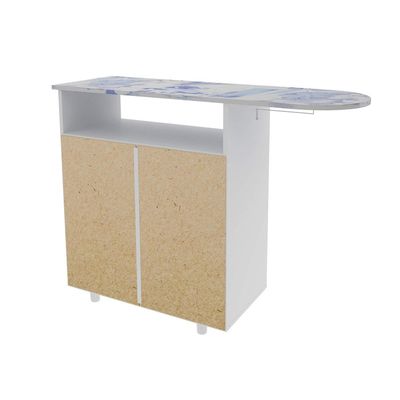 Armário com Tábua de Passar Roupa Nicho Portas Branco 120x35,5x86,7cm TP3000 Tecnomobili