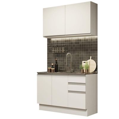 Cozinha Compacta 120003 Com Armário E Balcão Branco Branco