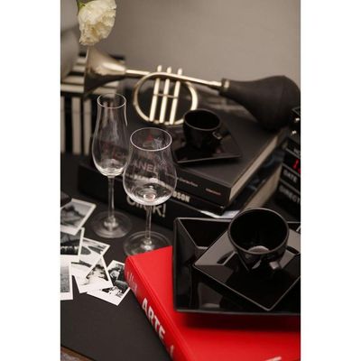 Conjunto De Xícara De Café Com Pires 06 Peças Black
