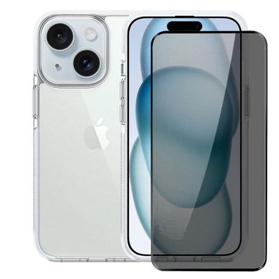 Kit Capa Anti-slip E Pelicula Defender Pro Privacidade Para Iphone 15 - Gshield