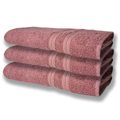 3 Toalhas Super Felpudas Grande E Grossa Algodão 80x150 Itália Soft Beka - Rosê