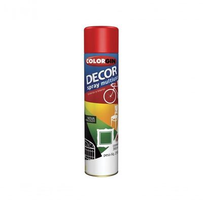Tinta Spray Colorgin Decor Vermelho (Nr23-Onu 1950) C/6Pcs