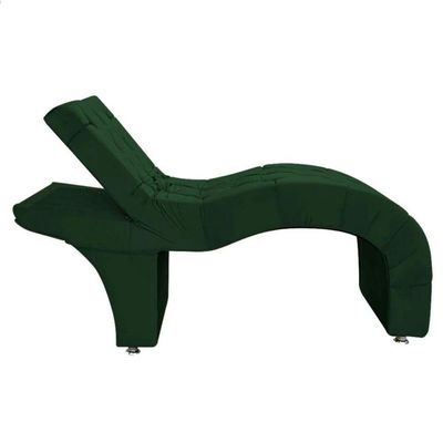 Maca Estética Estofada Reclinável Ergonômica Veludo Ludmilla Verde
